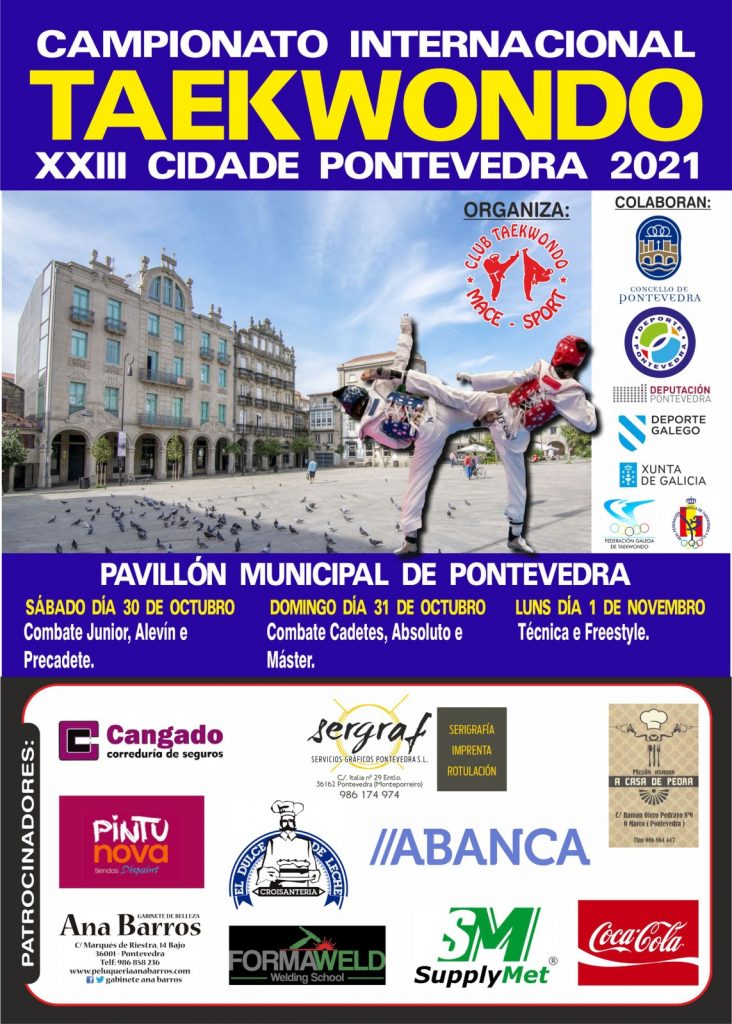 Cartel Cidade de Pontevedra de Taekwondo 1